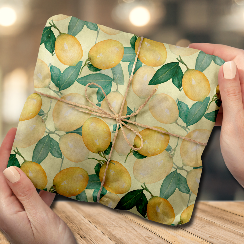 Lemons and Greenery Citrus Yellow Tissue Paper