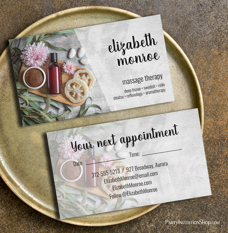Massage Therapist Appointment Cards