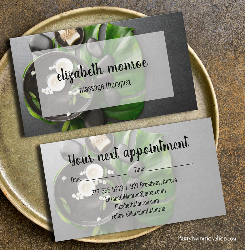 Massage Therapist Spa Appointment Cards