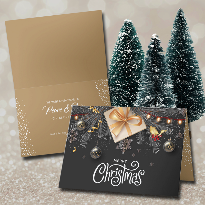 Merry Christmas Folded Holiday Cards