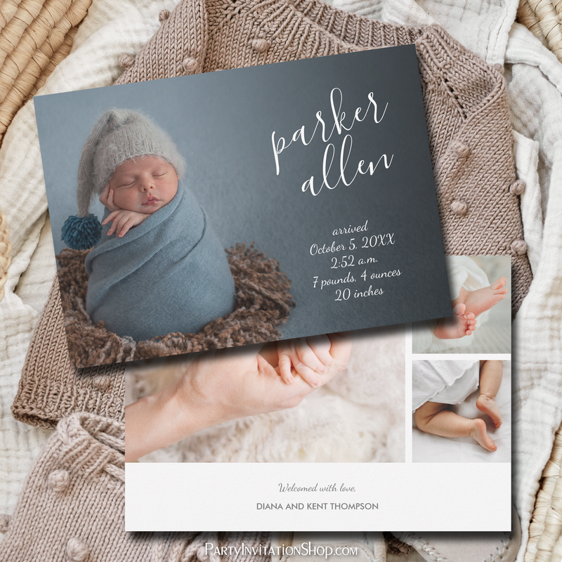 Baby Photo Collage Birth Announcements