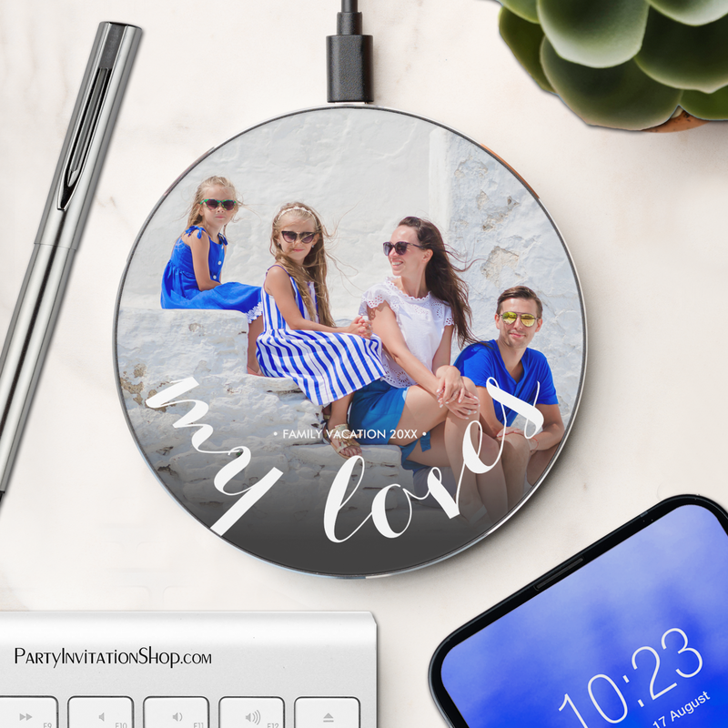 MY LOVES Personalized Family Photo Wireless Smartphone Charger