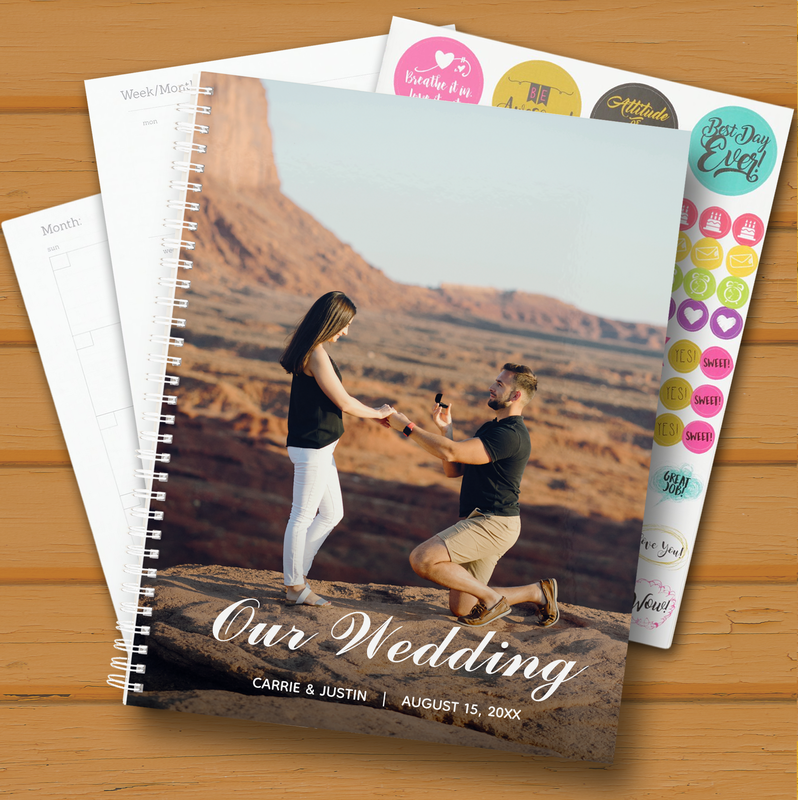 Personalized Photo Weekly Monthly Wedding Planner