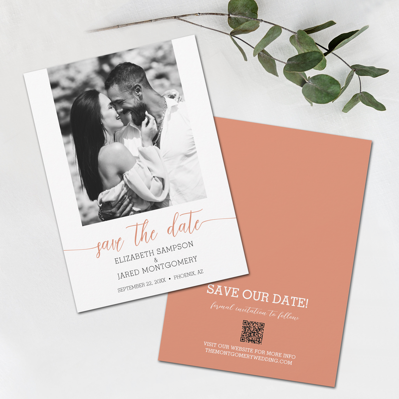 Photo Wedding Coral Save The Date