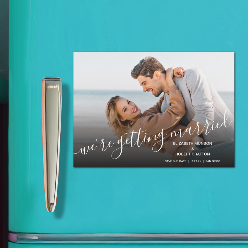 Wedding Photo Save the Date Magnetic Cards