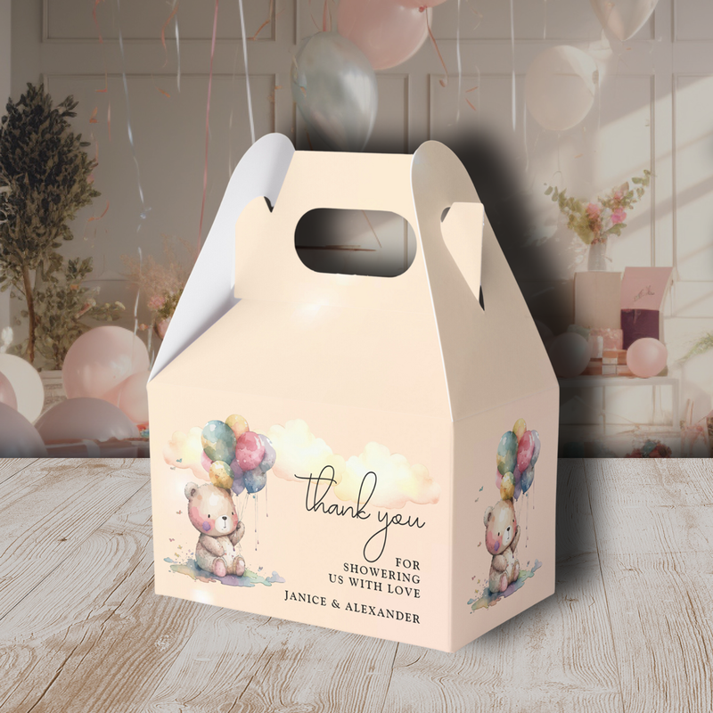Teddy Bear Baby Shower Favor Boxes