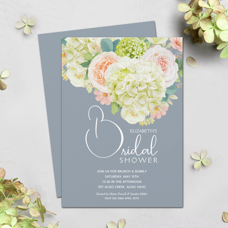 Watercolor Spring Floral Bridal Shower Invitations