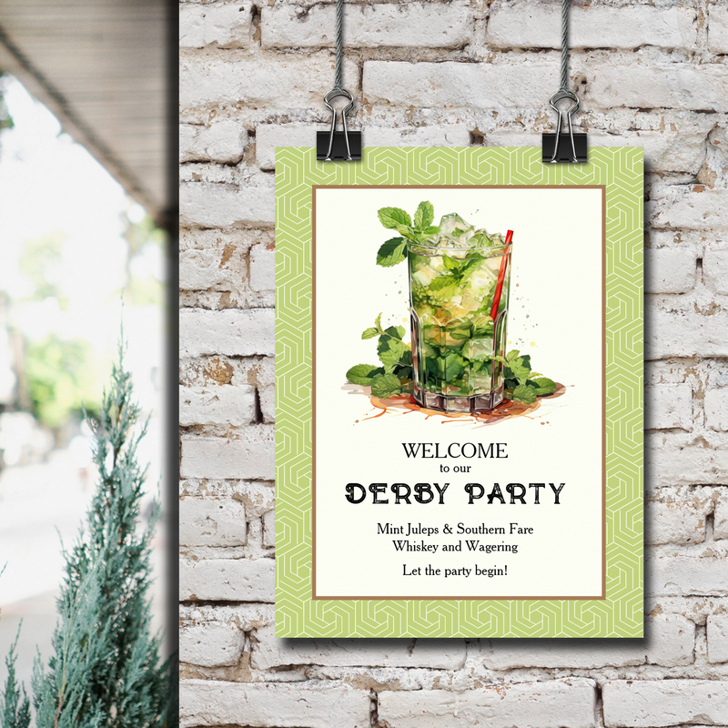 Mint Julep Derby Welcome Poster