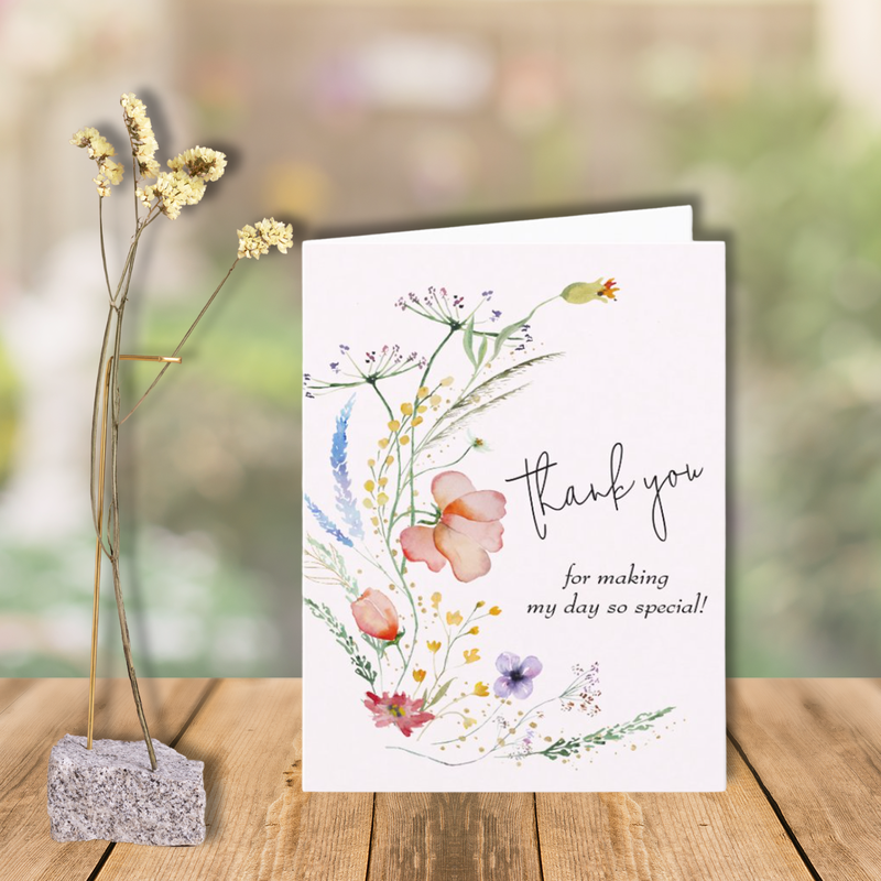 Wildflowers Girl Baby Shower Thank You Cards