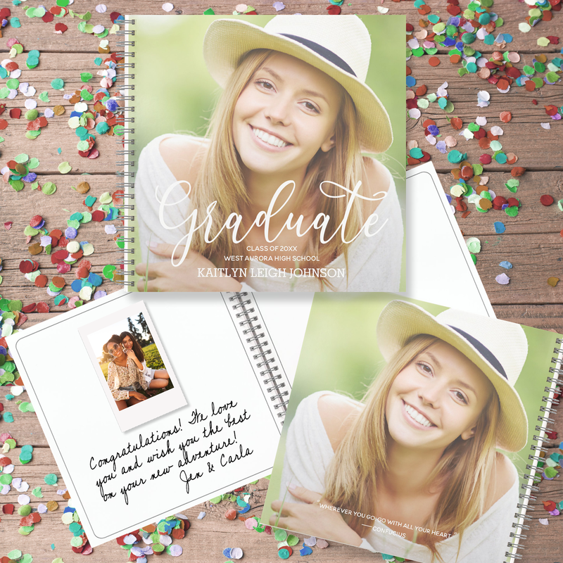 Graduation Message and Instant Photo Guest Book